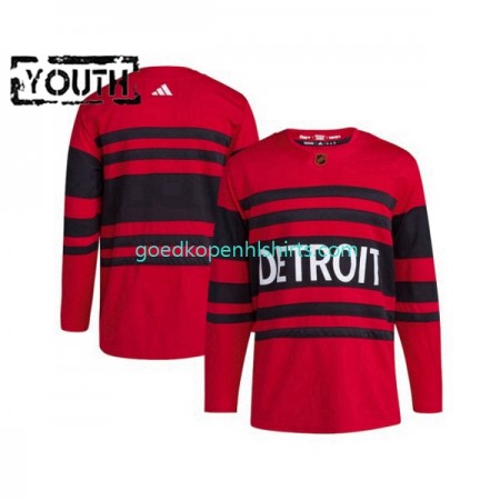 Detroit Red Wings Blank Adidas 2022-2023 Reverse Retro Rood Authentic Shirt - Kinderen